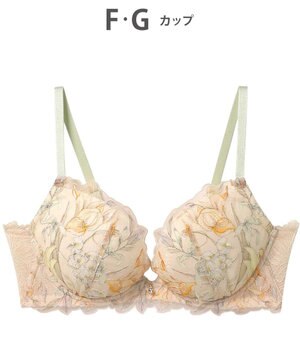  ブラジャー グラマラス&リッチな谷間をメイク Gカップまで対応 【Glama-Rich グラマリッチ 脇スッキリ・ライトタイプ】 大きいサイズ ブラ BYJ685 アンフィ／ワコール