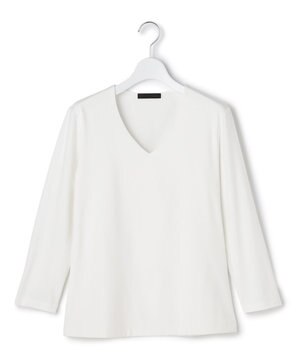  【速乾・UVケア・接触冷感・洗える】 スーペリアジャージー Vネックカットソー