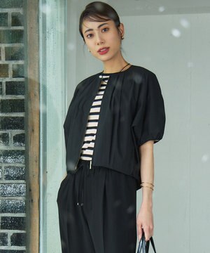  【撥水性/接触冷感】ストレッチライトタイプライター コンパクトブルゾン