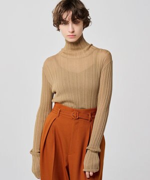  シアーニット タートルネック トップス（uncrave WHITE）