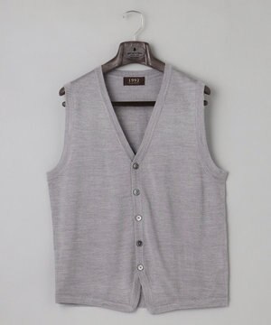  【ベーシックニット】ハイゲージニットベスト