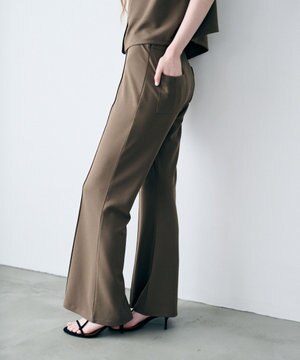 ジョーゼットダブルジャージー フレアパンツ