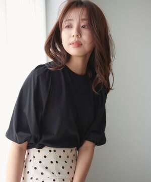  【UVケア】バックリボンボリュームスリーブ Tシャツ