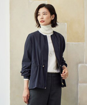  【洗える・撥水】Artirosa ノーカラー ブルゾン