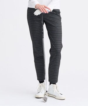  【WOMEN】裏起毛ジャージーパンツ ストレッチ モノグラム 上品スタイル