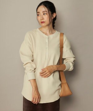  【ocean pacific】らくティブ/ヘンリーネックワッフルロンT