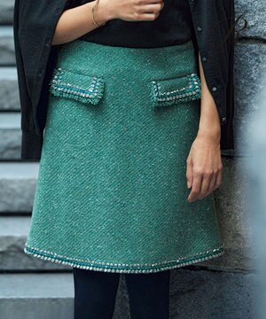  【R(アール)】カラーツイード スカート