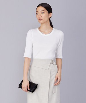  【洗える】４×２リブ プルオーバー