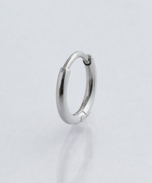  【金属アレルギー対応】ミニフープピアス(片耳)/サージカルステンレス シルバー
