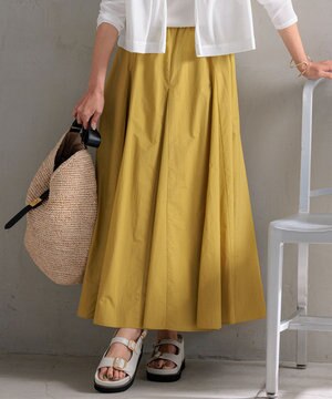  【洗える】ナイロンコットンタフタ フレアスカート