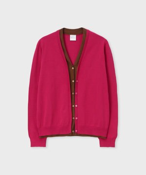  レイヤードカラー カーディガン