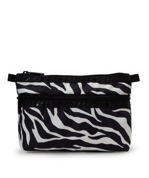  COSMETIC CLUTCH/クリームブラックゼブラ