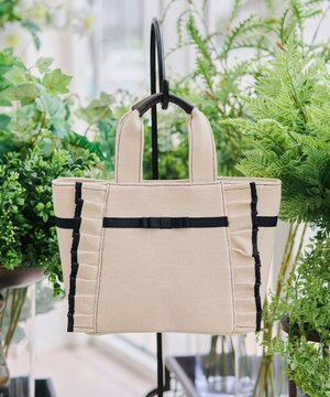 リボンフリルキャンバストート