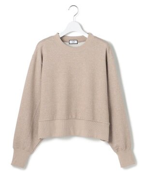  【WOMEN】ラメ裏毛クルーネック スウェット