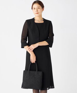  【洗える/着心地楽々】セオプラスエス ウォッシャブル ワンピース