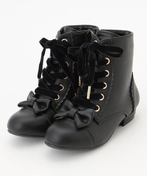  編み上げリボンブーツ