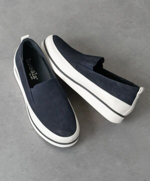  【BUSSOLA】レザースリッポンスニーカー