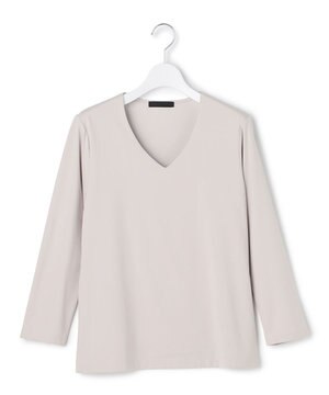  【速乾・UVケア・接触冷感・洗える】 スーペリアジャージー Vネックカットソー