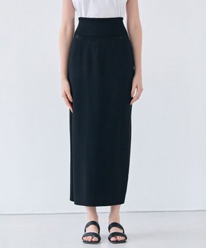 【洗える】LAURA / Iラインリブスカート
