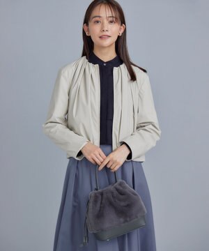 レザーライクライト ブルゾン