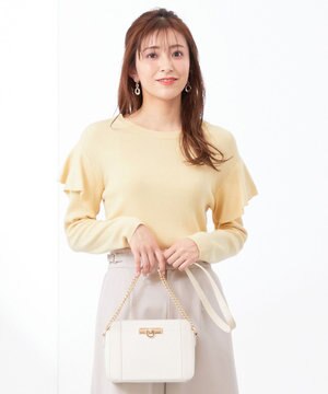  【洗える】フレアディテール ニット