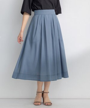  【洗える・イージーケア】カラーボイル フレアスカート