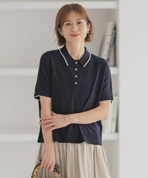  【洗える】DRY COTTON ニットポロ