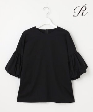  【R(アール)】プレミアムコットンジャージー ボリュームスリーブカットソー