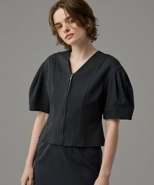 【接触冷感・UVカット】ダブルフェイスジャージー 2WAYブラウス(uncrave STANDARD)