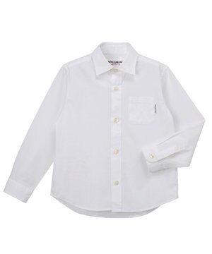  【110-130cm】ブロード素材の長袖シャツ