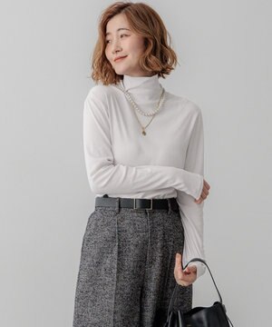  【見上愛さん着用/LEE10月号掲載】レイヤードタートル カットソー