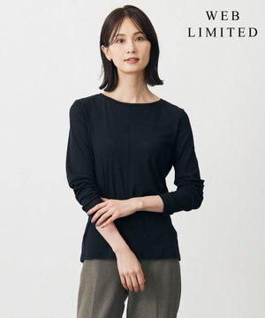  【WEB限定】シアーストレッチフライス クルーネック シアー カットソー