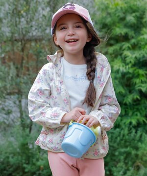  裾ペプラム 花柄 ブルゾン