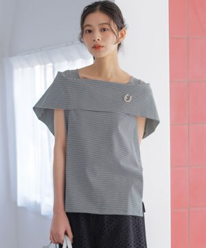  【先行予約】GIZAコットンオフショルダー カットソー