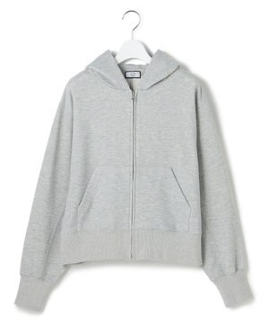  【WOMEN】ラメ裏毛ジップアップ フーディ