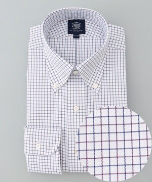  【PREMIUM PLEATS / 形態安定】スーピマコットンタッタソールチェック シャツ/B.D.