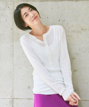 【洗える】ヘンリーネックリブジャージー