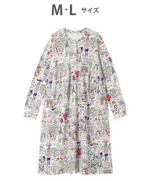 ツモリチサト ワンピース 長袖 ルームウェア 綿混(本体) レディース UNX582 /ワコール