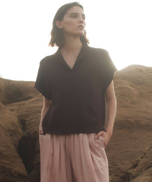 NADIA / ストレッチ スキッパーニット