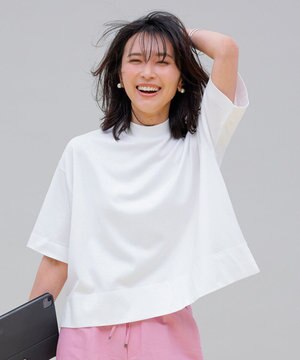  【汗ジミが目立たない/吸水速乾】マルチエフェクト　ハイネックTシャツ