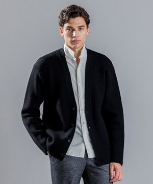  アコーディオンメリノ　ニットカーディガン