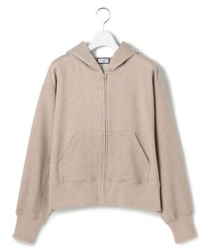  【WOMEN】ラメ裏毛ジップアップ フーディ