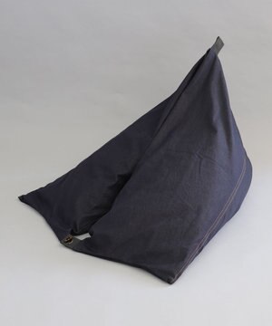  【tetra LUXE】デニム 3WAYビーズクッション