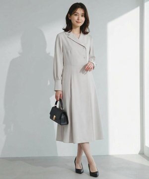  【洗える】テーラード ワンピース