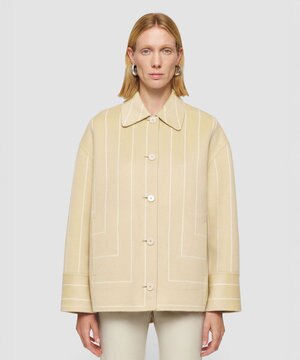  ジオメトリック ダブルフェイス ウールコート