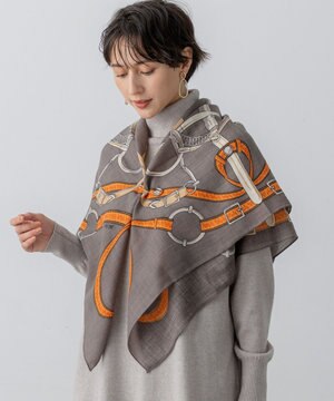  【WEB&一部店舗限定】ウールカシミヤ デザイン ストール