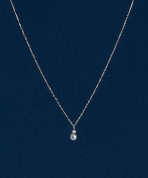  【K10】ジュエルラックネックレス　アクアマリン/3月誕生石/天然石/全長:40cm