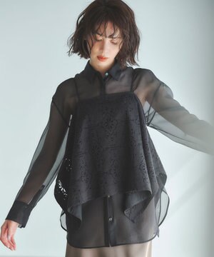  ラッセルオーナメントレース キャミソール ブラウス