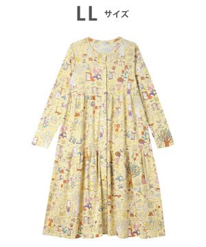  ツモリチサト ルームウエア ワンピース 長袖 綿100%(本体) ロング丈(ふくらはぎ付近) UNX533 /ワコール