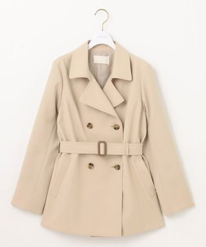  【洗える】ベーシックハーフ トレンチコート